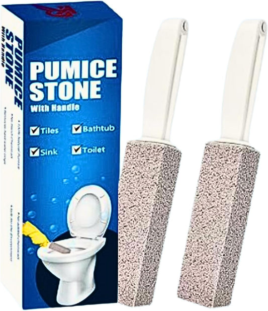 2 Pack Ring King Pumice Stone Toilet Bowl Cleaner with Handle, Hard Water Build