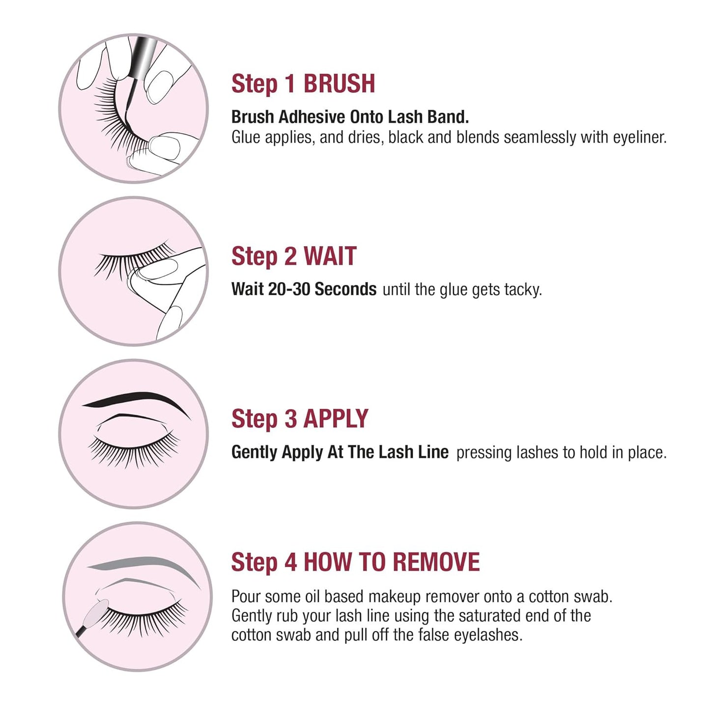 Super Strong Hold Eyelash Adhesive, Waterproof, 48-Hour Long-Lasting Lash Glue,