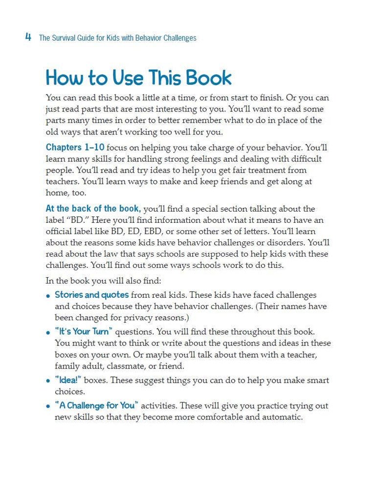The Survival Guide for Kids with Behavior Challenges: How to Make Good Choices a