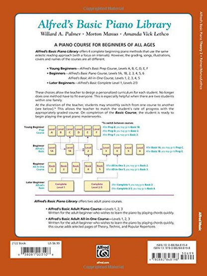 Alfred'S Basic Piano Library Theory, Bk 2 (Alfred'S Basic Piano Library, Bk 2)