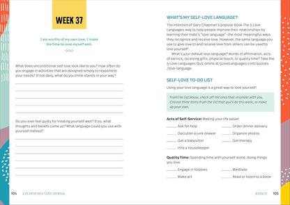 A Year of Self Love Journal (A Year of Reflections Journal)