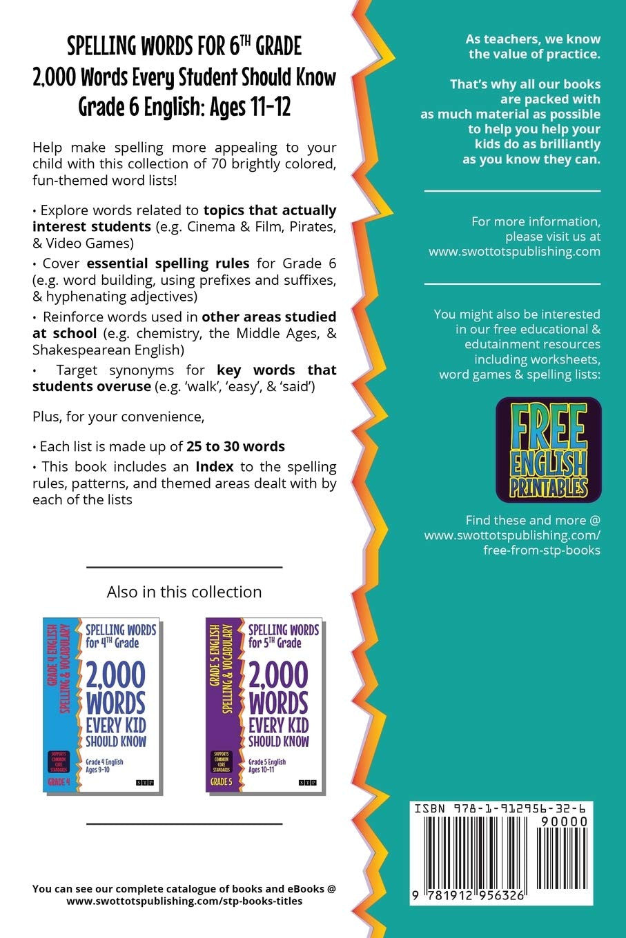 Spelling Words for 6Th Grade: 2,000 Words Every Student Should Know (Grade 6 Eng