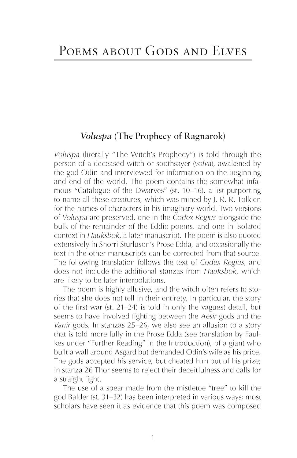 The Poetic Edda: Stories of the Norse Gods and Heroes (Hackett Classics)