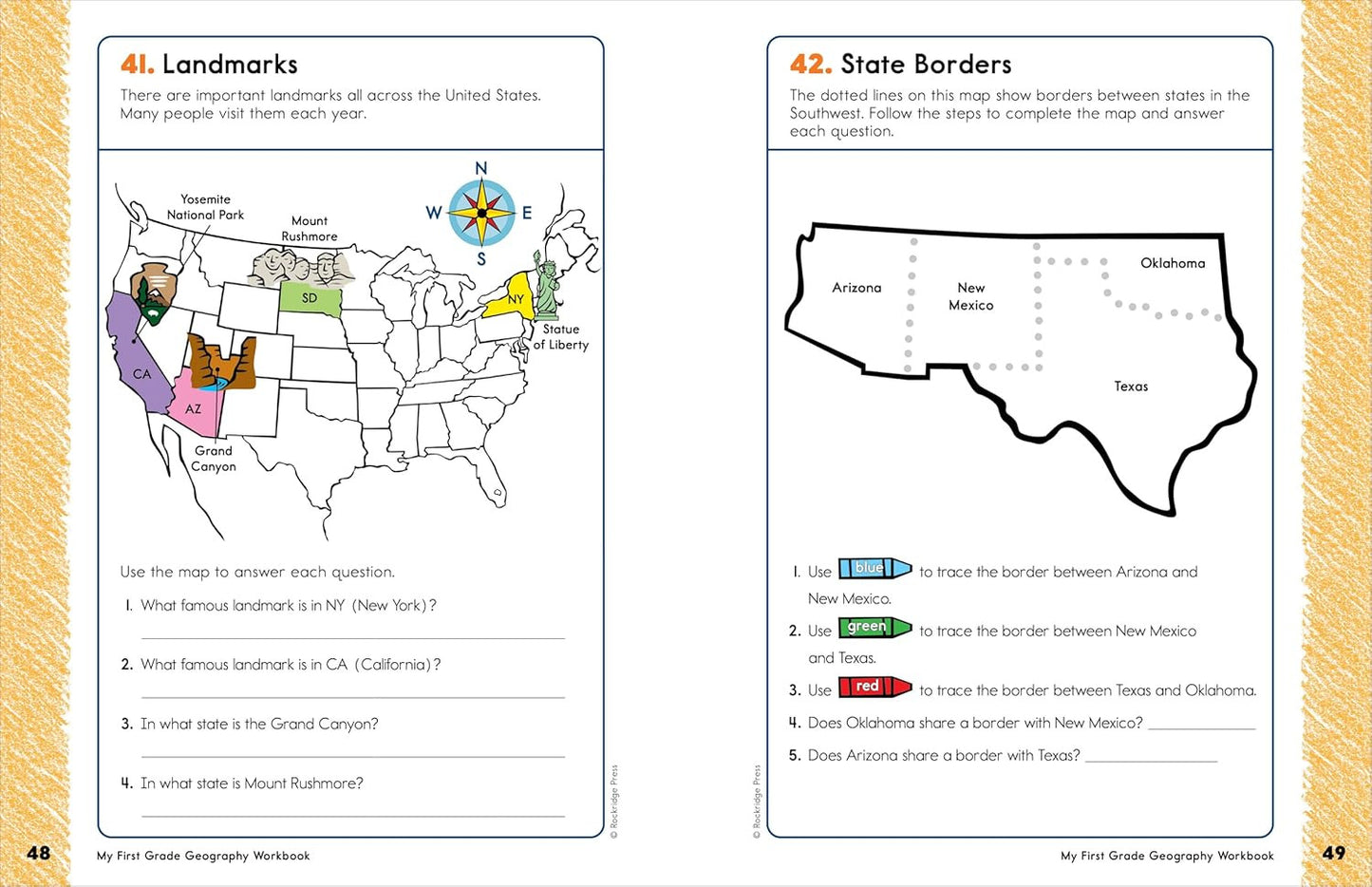 My First Grade Geography Workbook: 101 Games & Activities to Support First Grade