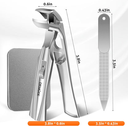Toenail Clippers for Seniors Thick Toenails, Upgrade Angled Head Large Toe Nail