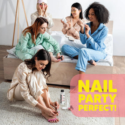 100% Pure Acetone Nail Polish Remover Kit with 7 Inch Nail File, 8 Fl Oz - Made