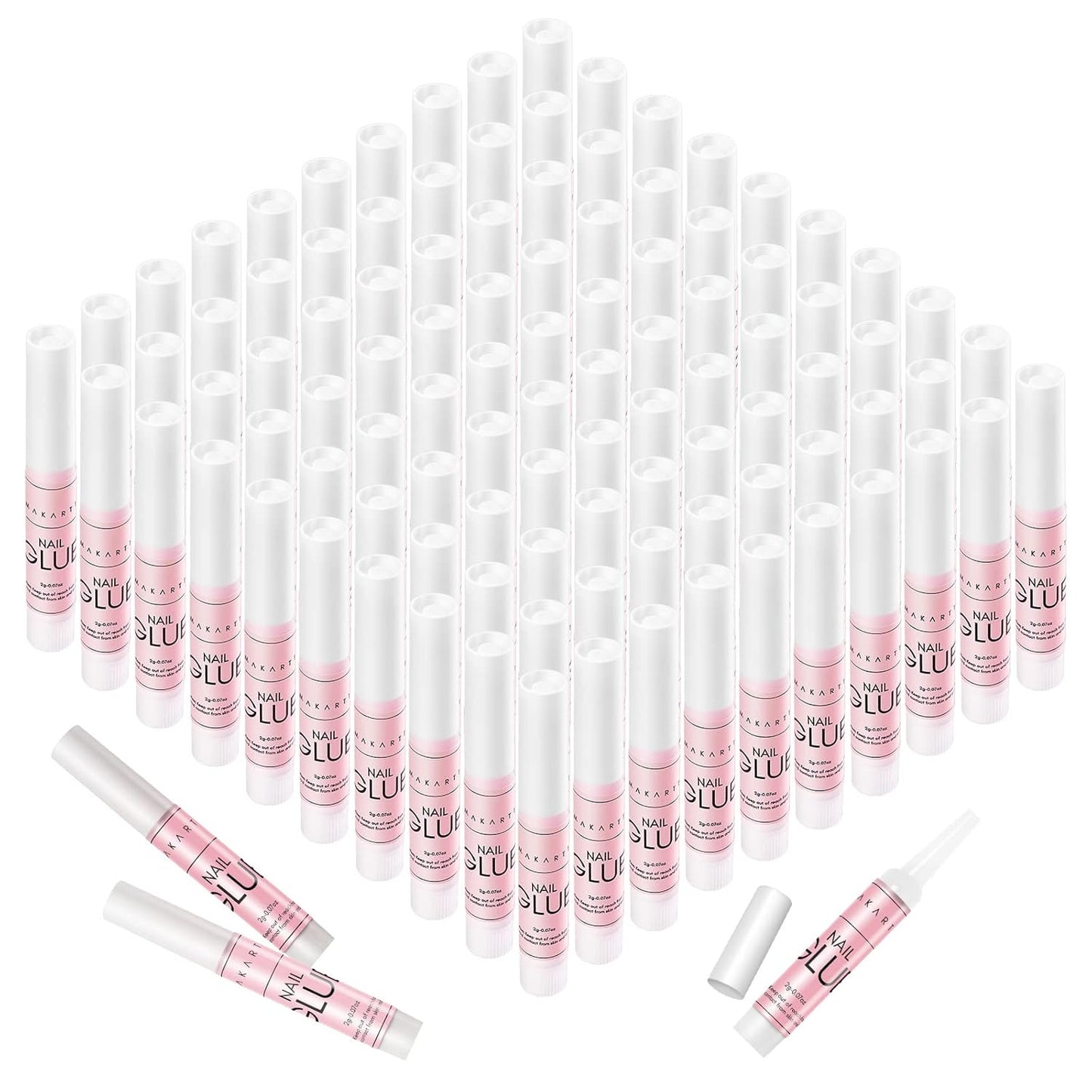 Super Strong Nail Glue: 100PCS Long Lasting Professional Adhesive for Acrylic an