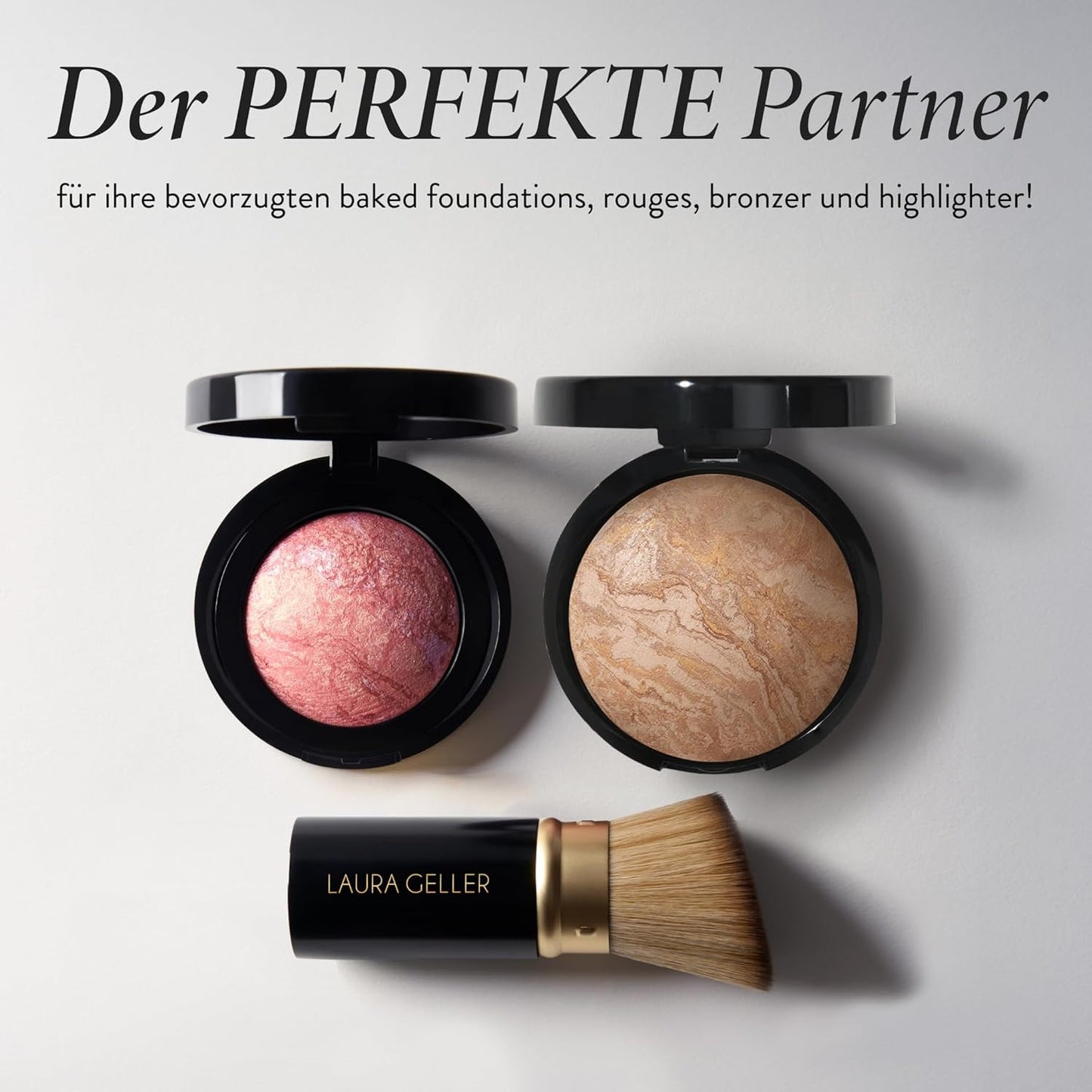 Retractable Black Kabuki Brush for Liquid, Cream and Powder Face Makeup with Alu