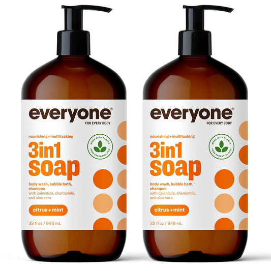 3-In-1 Soap, Body Wash, Bubble Bath, Shampoo, 32 Ounce (Pack of 2), Citrus and M
