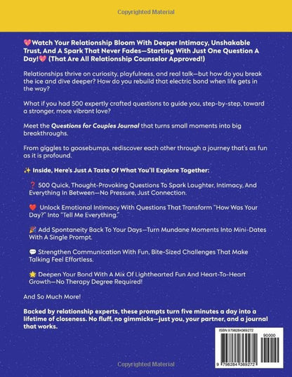 The Questions for Couples Journal: 500 Conversation Provoking Questions to Ignit