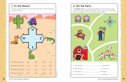 My First Grade Geography Workbook: 101 Games & Activities to Support First Grade