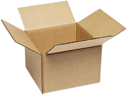 7745 Corrugated Cardboard Box 7" L X 7" W X 4 1/2" H, Kraft, for Shipping, Packi