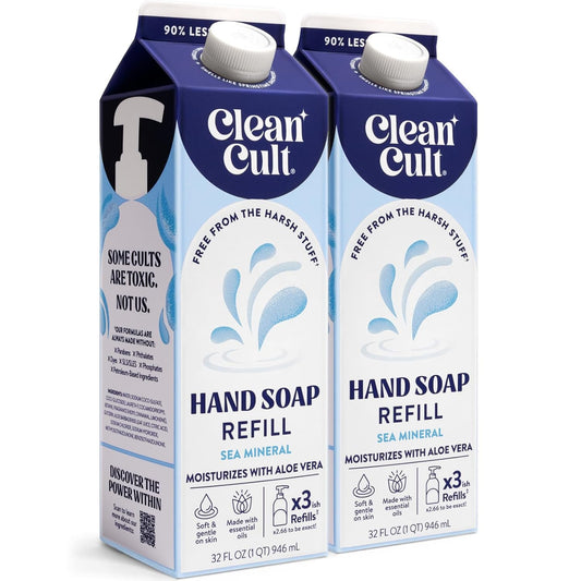 - Liquid Hand Soap Refills - Sea Minerals - Gentle on Sensitive Skin - Made with