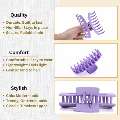 8 Pack Hair Clips for Women 4.3 Inch Large Hair Claw Clips for Women Thin Thick