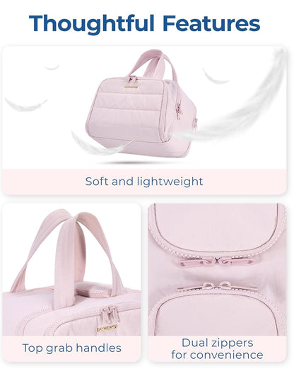 Travel Toiletry Bag, Lightweight Large Wide-Open Travel Bag for Women, Puffy Cos