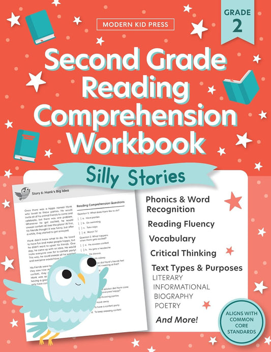 The 2Nd Grade Reading Comprehension Workbook for Kids: Silly and Engaging Storie