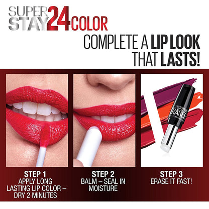 Super Stay 24 2-Step Long Lasting Liquid Lipstick and Lip Balm, 930 City Ablaze,