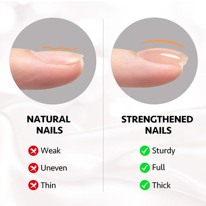 6 Colors Builder Gel Set for Nails, Milky White Pink Nude Sheer Jelly Nail Stren