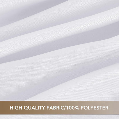 120 Inch round Tablecloth White, 8 Pack - Circle Polyester Fabric Table Cloth fo