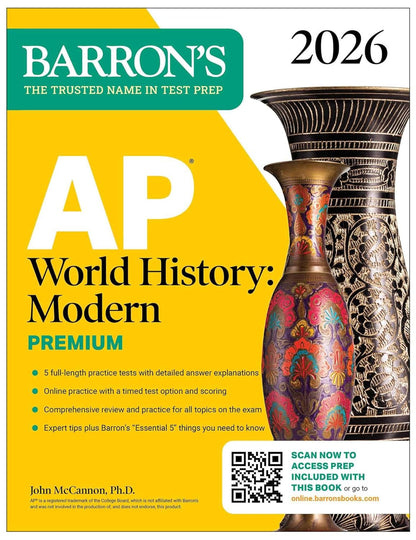 AP World History: Modern Premium, 2026: Prep Book with 5 Practice Tests + Compre