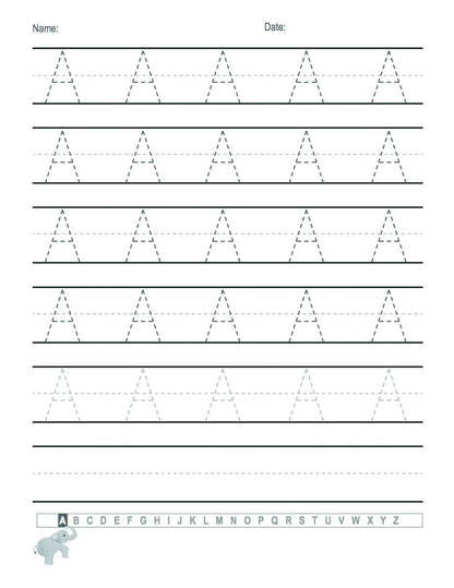 Trace Letters: Alphabet Handwriting Practice Workbook for Kids: Preschool Writin