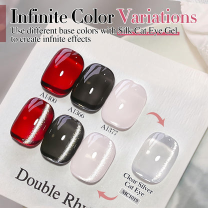 0.5 OZ Cat Eye Gel Polish with Magnet 15ML Holographic Glitter Shimmer Transluce