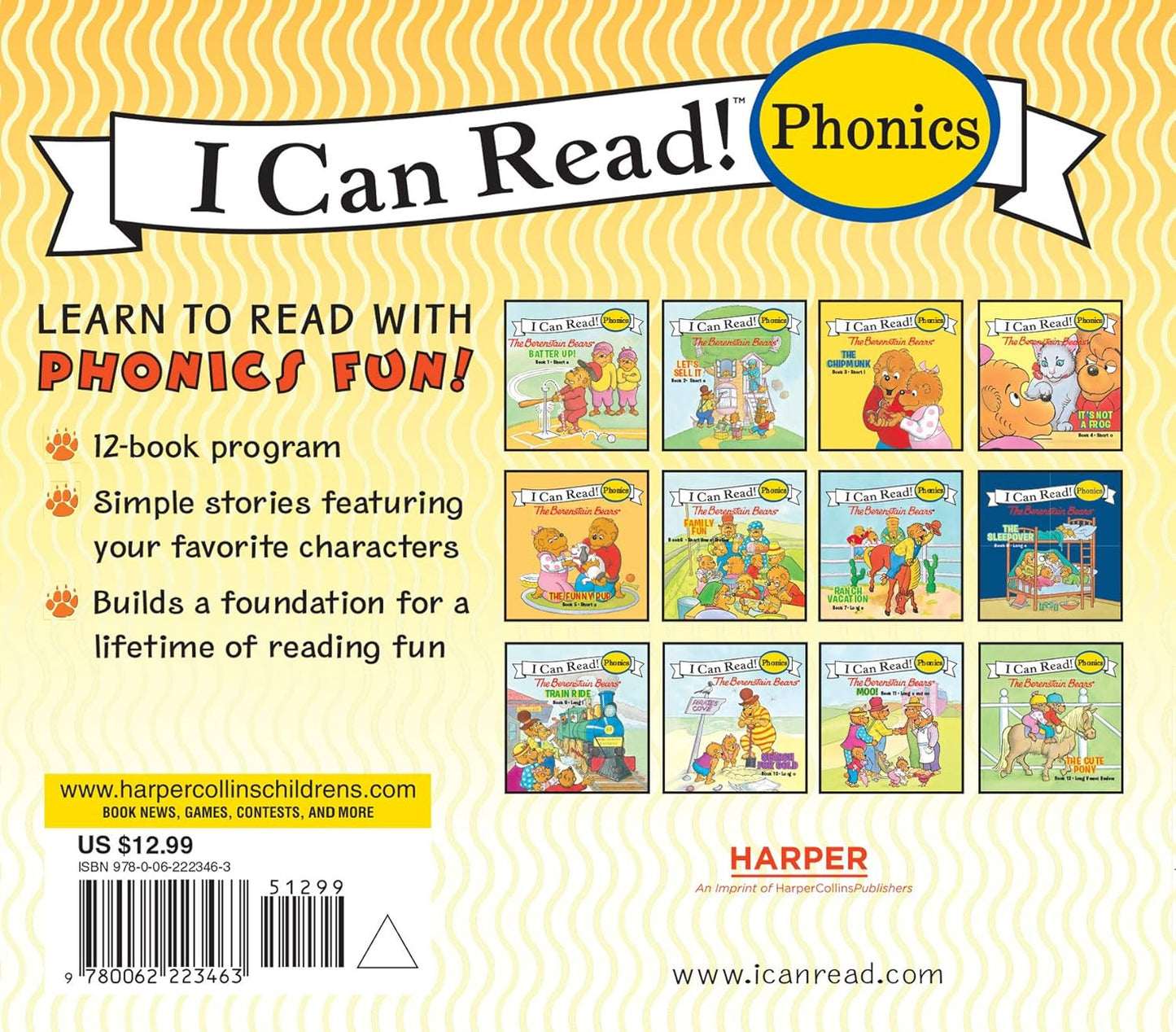 The Berenstain Bears 12-Book Phonics Fun!: Includes 12 Mini-Books Featuring Shor
