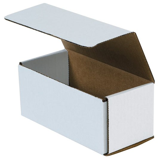 White Corrugated Cardboard Mailing Boxes, 7 1/2 X 3 1/2 X 3 1/4 Inches, Pack of