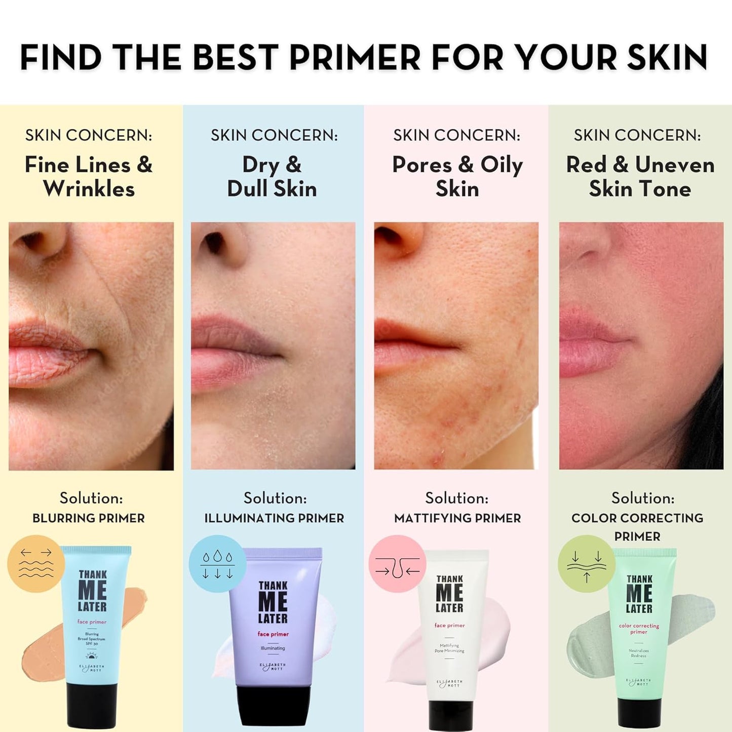 Thank Me Later Face Primer - Mattifying Makeup Base Primer for Shine and Oil Con