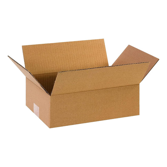 12 X 8 X 4 Corrugated Cardboard Boxes, Flat 12"L X 8"W X 4"H, Pack of 25 | Shipp