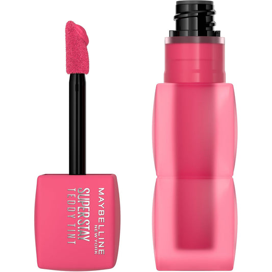 Super Stay Teddy Lip Tint, Long Lasting Matte Lipstick for up to 12HR Wear, Pink