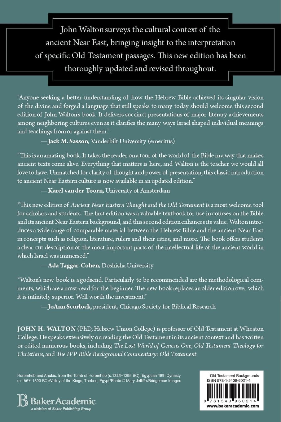 Ancient near Eastern Thought and the Old Testament: Introducing the Conceptual W