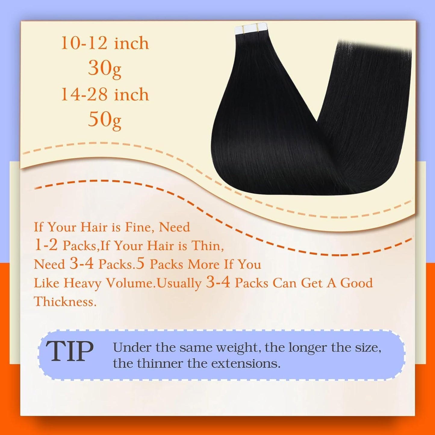 Tape in Hair Extensions Real Human Hair 16Inch Remy Seamless Invisible Tape in E