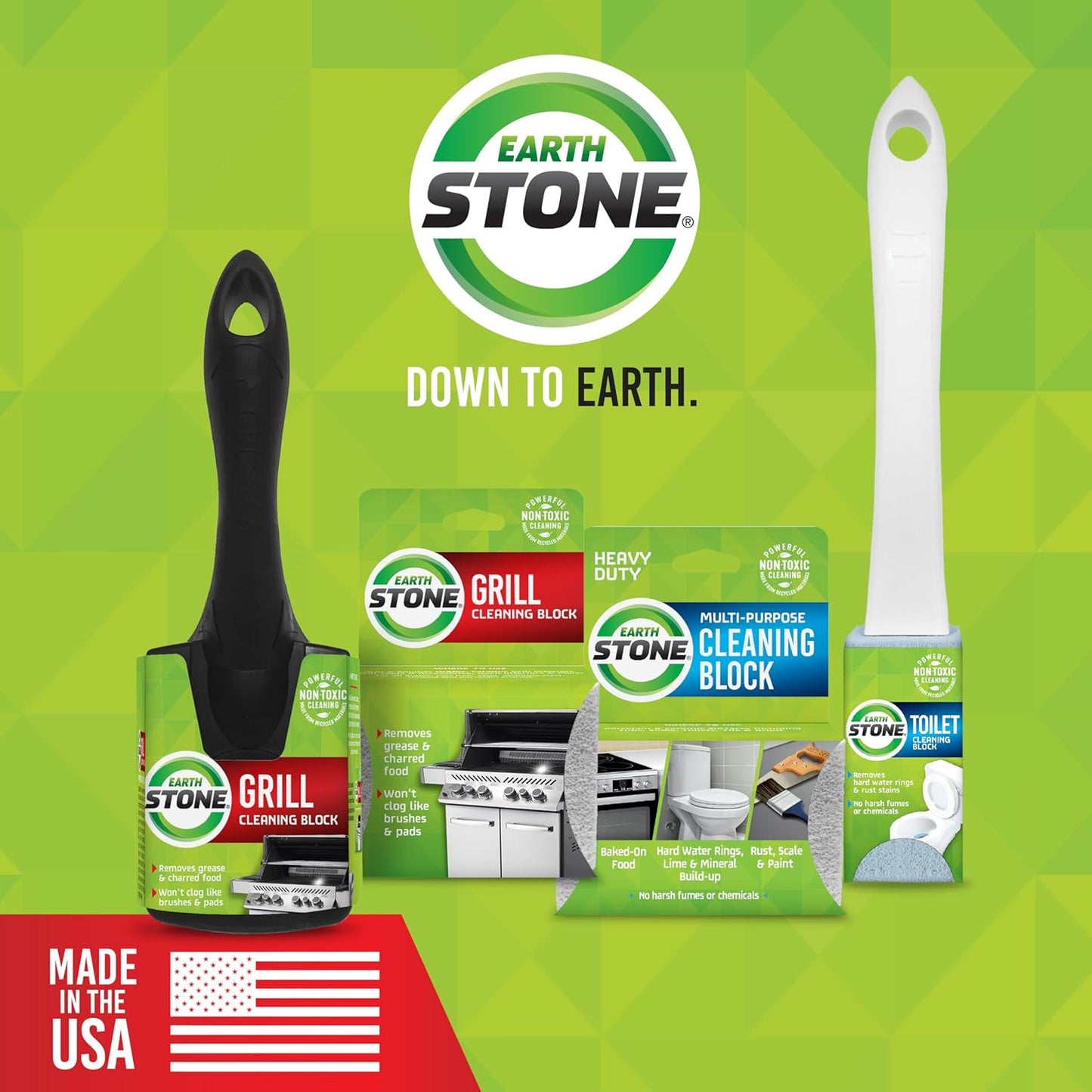 Multi-Purpose Cleaning Block, for Kitchens, Bathrooms, Tools, and More, Made in