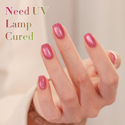 0.5 OZ Cat Eye Gel Polish with Magnet 15ML Holographic Glitter Shimmer Transluce