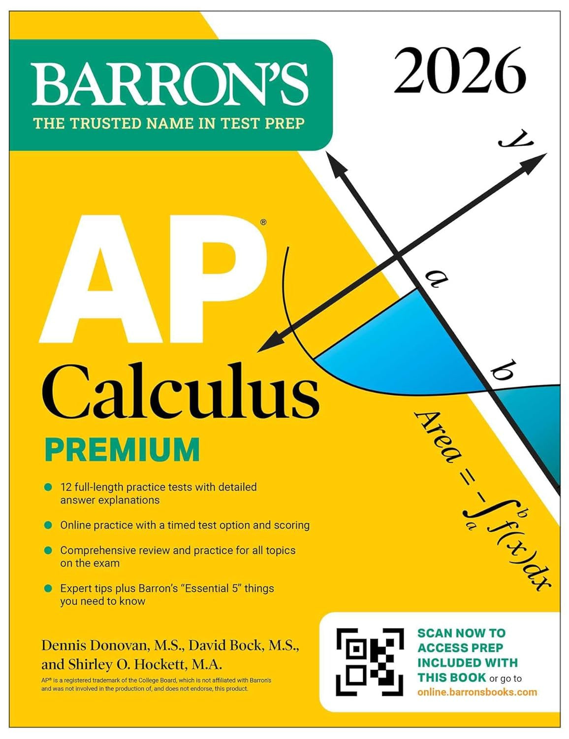 AP Calculus Premium, 2026: Prep Book with 12 Practice Tests + Comprehensive Revi