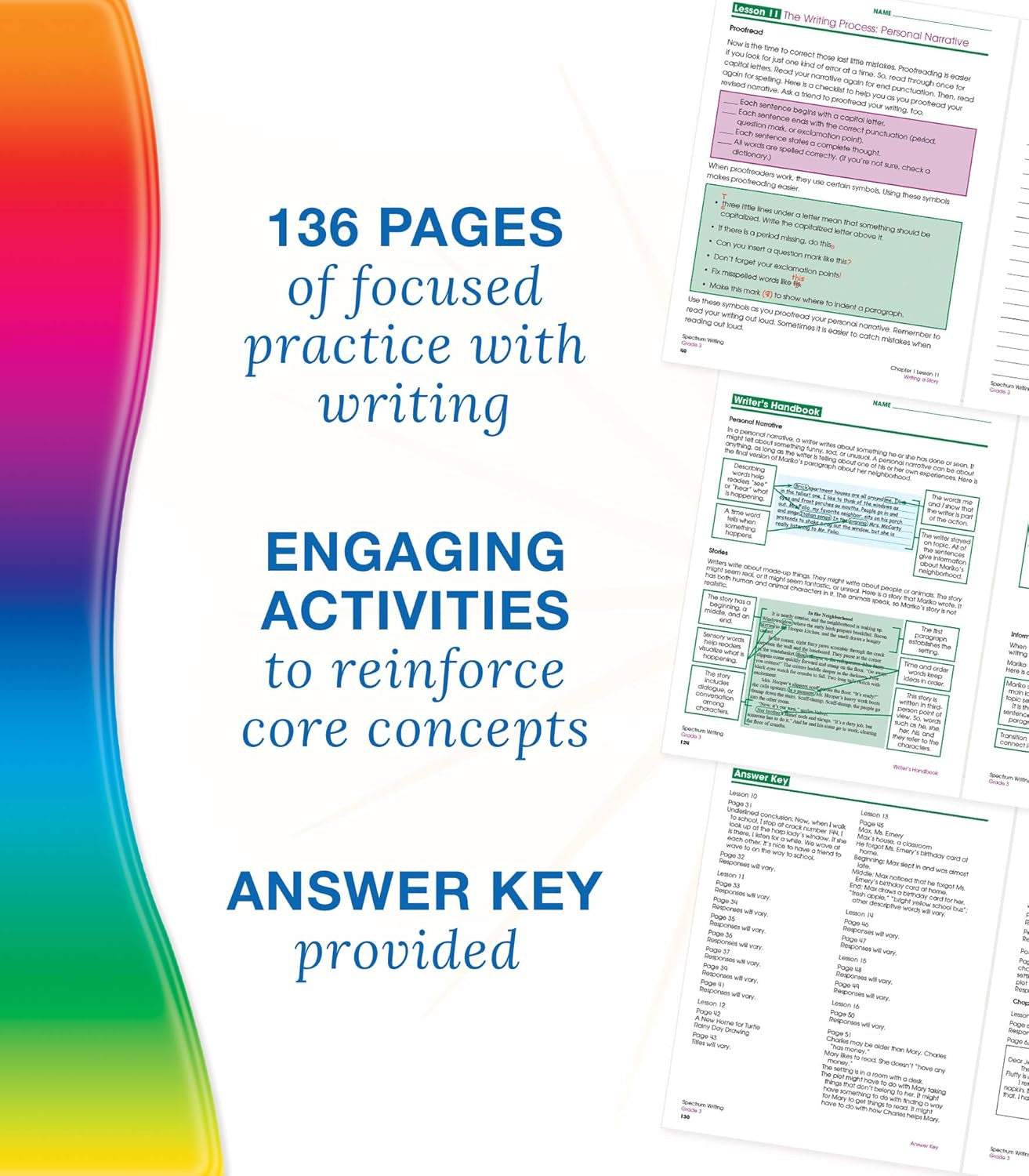 Spectrum Writing Grade 3, Ages 8 to 9, 3Rd Grade Writing Workbook, Informative,