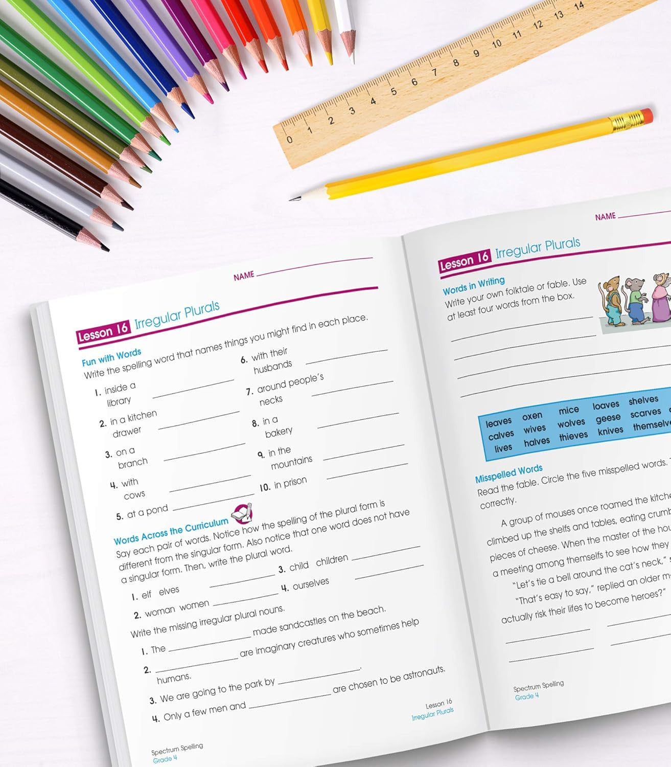 Spectrum Spelling Workbook Grade 4, Ages 9 to 10, 4Th Grade Spelling Workbook, H