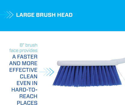 12" Multi-Purpose Counter Brush with Comfort Grip Handle, Blue/White