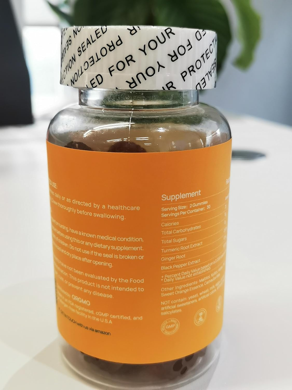 Turmeric Curcumin Gummies with Black Pepper 2 Pack, Turmeric and Ginger Suppleme