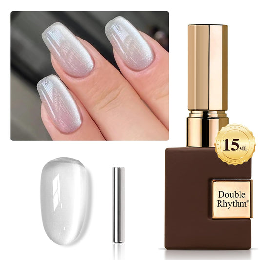 0.5 OZ Cat Eye Gel Polish with Magnet 15ML Holographic Glitter Shimmer Transluce