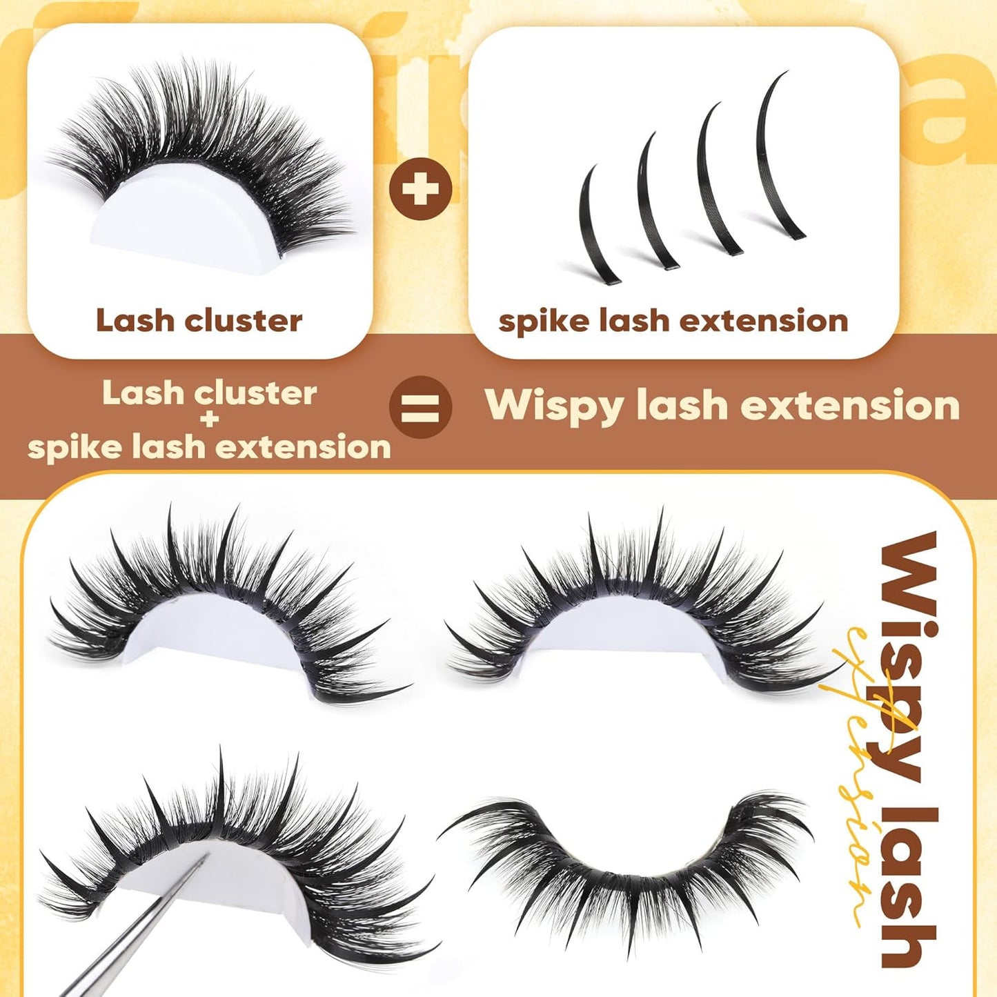 200D Lash Extensions with Bottom Lash Volume Eyelash Extensions 12-18Mm DIY Eyel