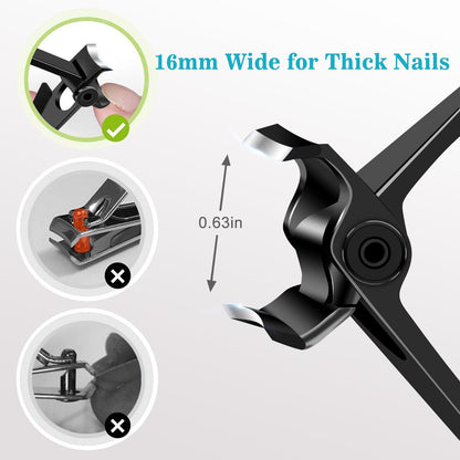 Nail Clippers for Men Thick Nails, Heavy Duty Toenail Clippers for Seniors Thick