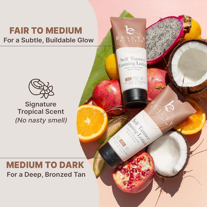 Tanning Lotion Self Tanner - USA Made with Natural and Organic Ingredients Non T