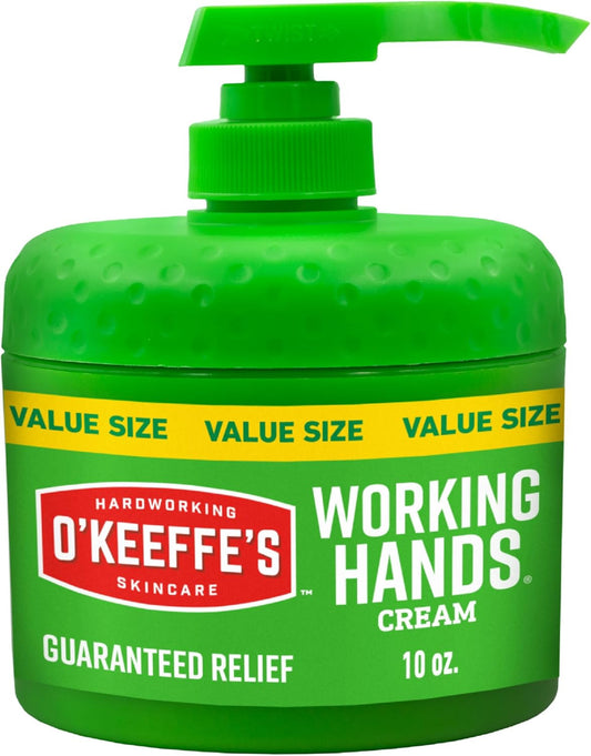 Working Hands Hand Cream in a Pumpable Jar for Extreme Dryness – 10Oz Pump (1 Pa