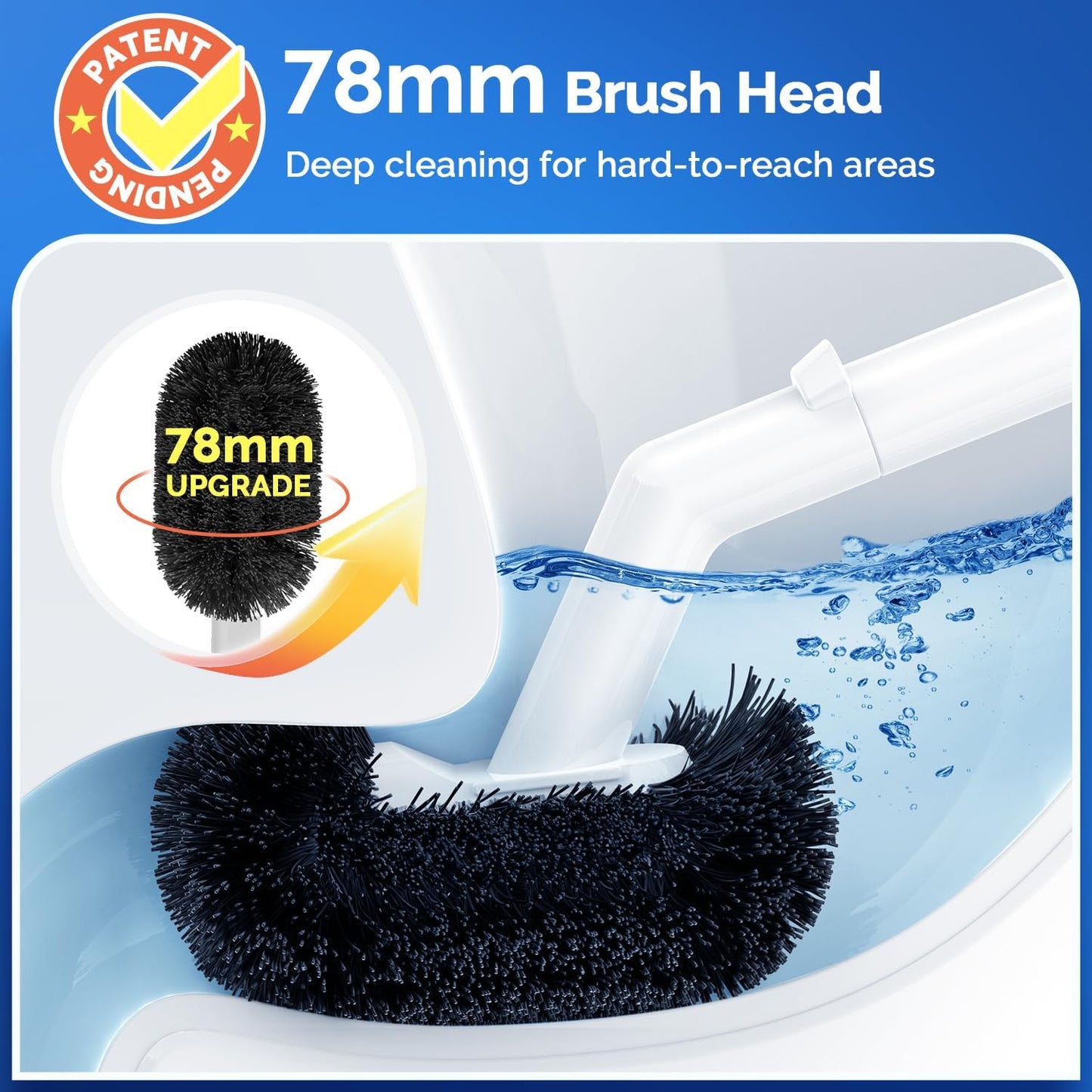 Toilet Plunger Bowl Brush Combo：Heavy Duty Rubber for Drain Clog Remover - Curve
