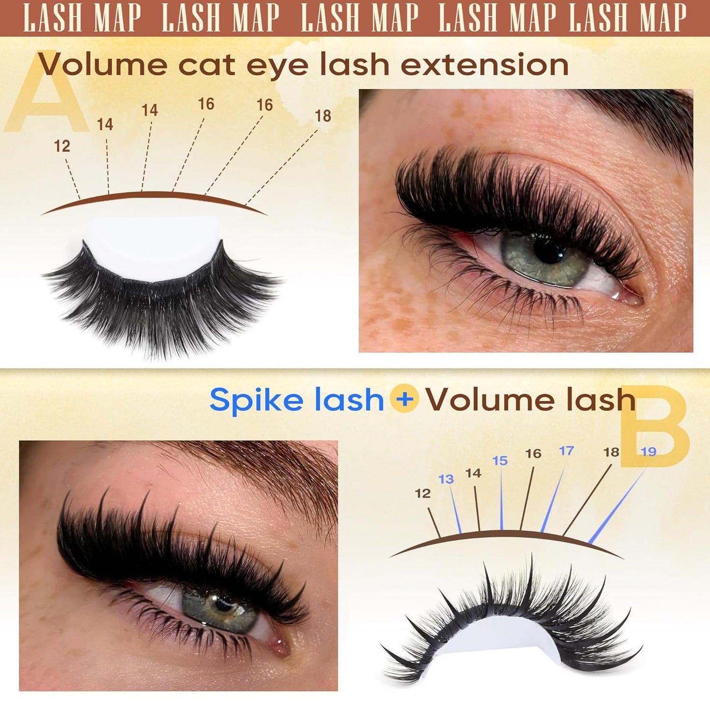 200D Lash Extensions with Bottom Lash Volume Eyelash Extensions 12-18Mm DIY Eyel