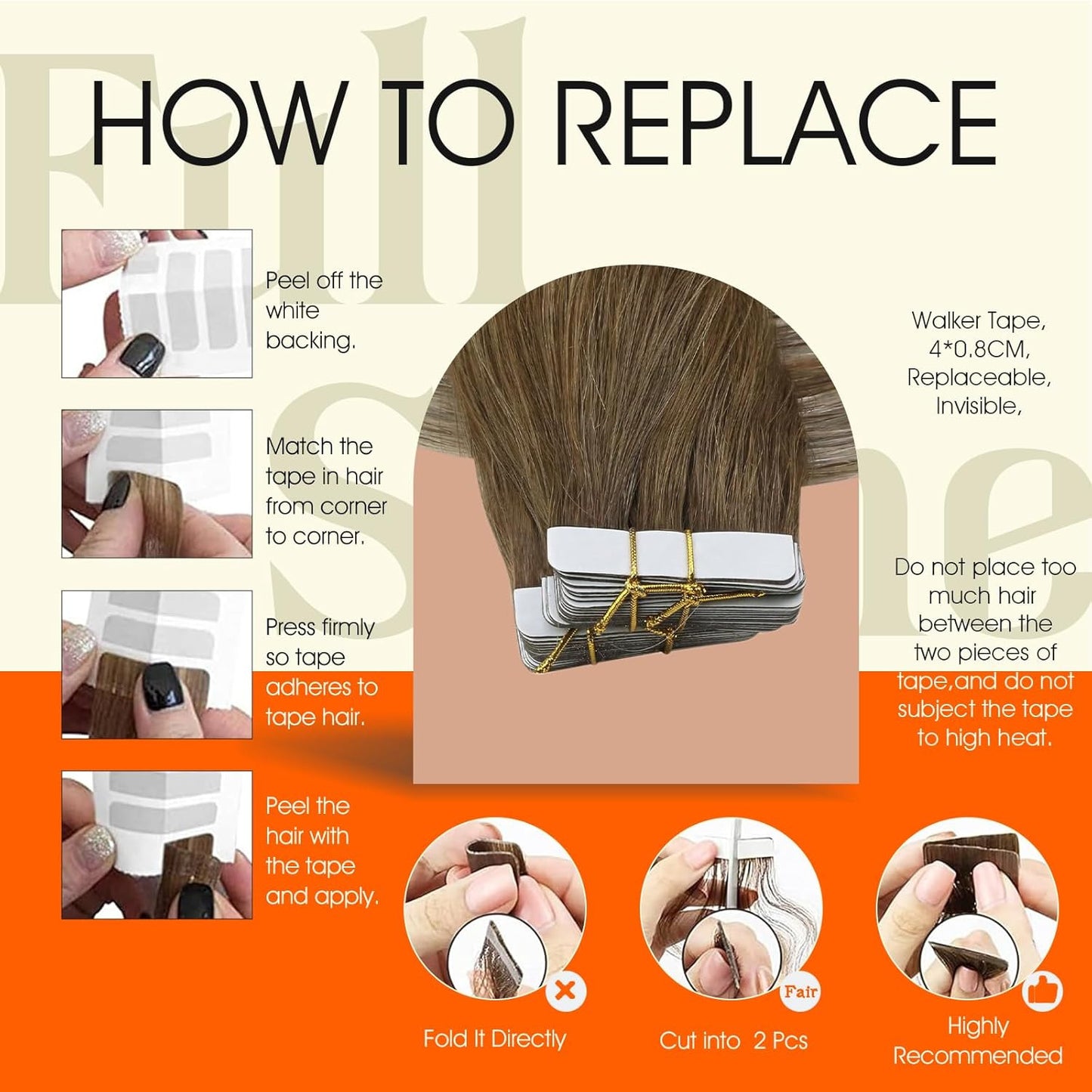 Ombre Tape in Hair Extensions Human Hair 12Inch Seamless Tape in Extensions 6/60