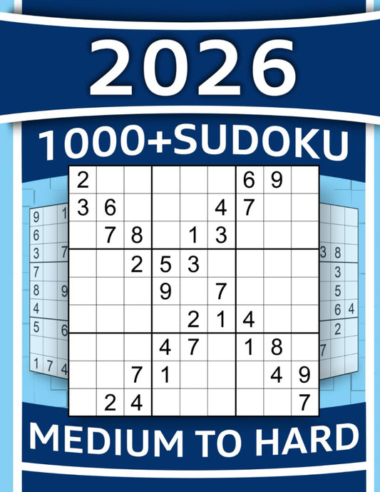 1000+ Sudoku Puzzles for Adults: Medium to Hard Sudoku Puzzles with Detailed Ste