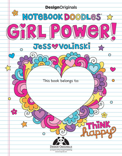 Notebook Doodles Girl Power! Coloring & Activity Book (Design Originals) 32 Insp